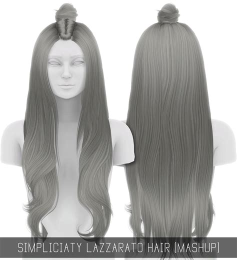 Simpliciaty Lazzarato Hair Mashup Sims 4 Hairs Sims Hair Sims 4