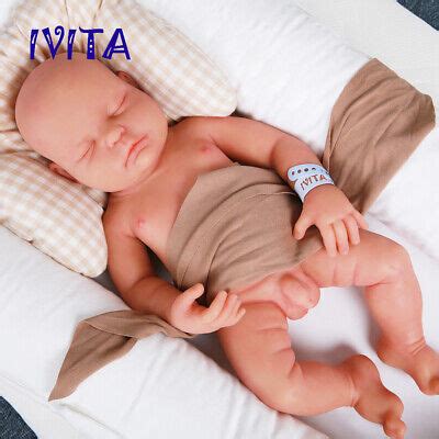Ivita Full Body Waterproof Silicone Reborn Doll Eyes Closed Baby Boy G Ebay