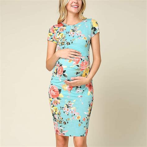 women maternity dresses summer casual short sleeve print nursing dress breastfeeding pregnant