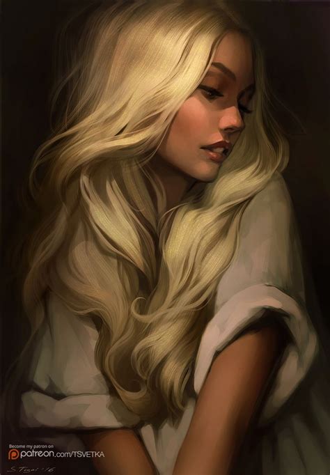 Golden Hair Retratos Chicas Dibujos Dibujos De Chicas
