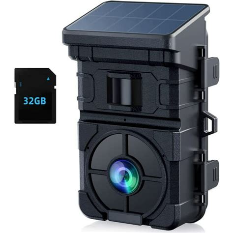 Toguard Solar Powered Trail Camera With Sd Card 1080p 24mp Hunting Game Camera With Rechargeable
