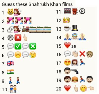 Leave a reply cancel reply. Guess these shahrukh films - PuzzlersWorld.com