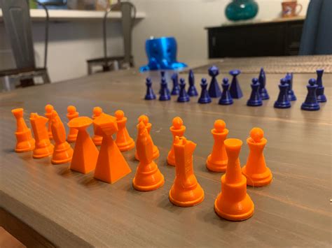 3D printed chess pieces (with invisible board) : 3Dprinting