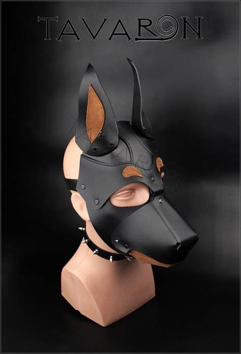 Leather Dog Mask Doberman Mask Pup Mask Puppy Mask Petplay Etsy
