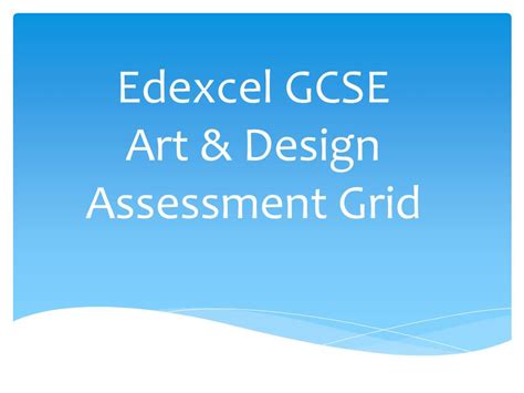 Edexcel Gcse Art Andanddesign Assessment Grid Teaching Resources