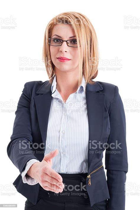 Professional Business Woman Hand Shake Gesture Stock Photo Download