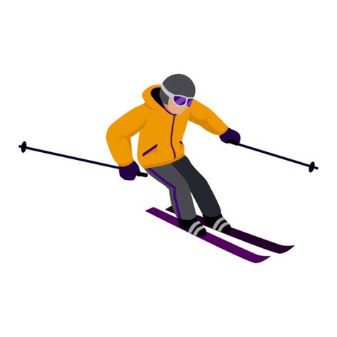 Cross Country Skiing Mountain Illustrations Royalty Free Vector