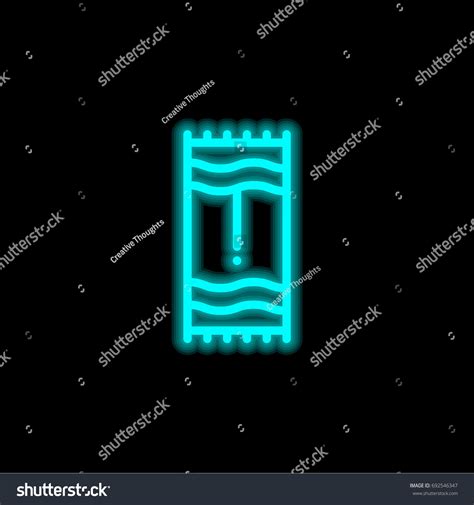 Towel Blue Glowing Neon Ui Ux Stock Vector Royalty Free 692546347