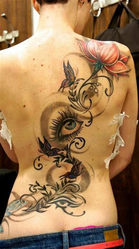 Ojo Flor Y Mariposas Tatuajes Para Mujeres