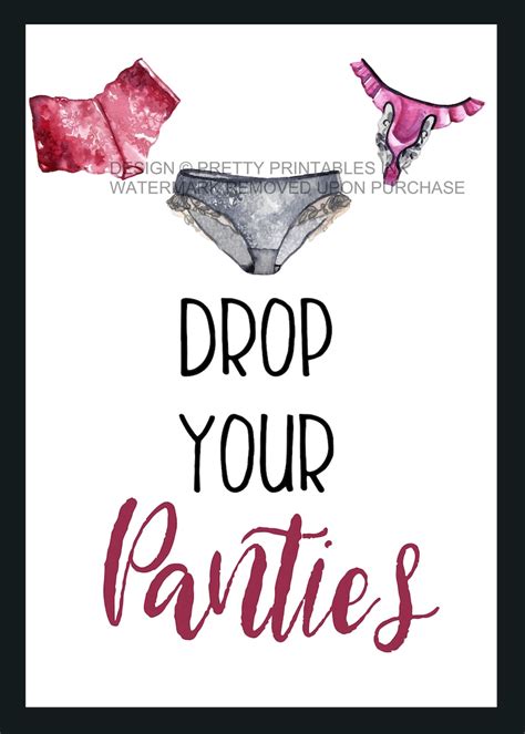 Instant Download Drop Your Panties Sign And Insert Drop Your Etsy Canada