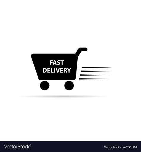 Fast Delivery Black And White Royalty Free Vector Image