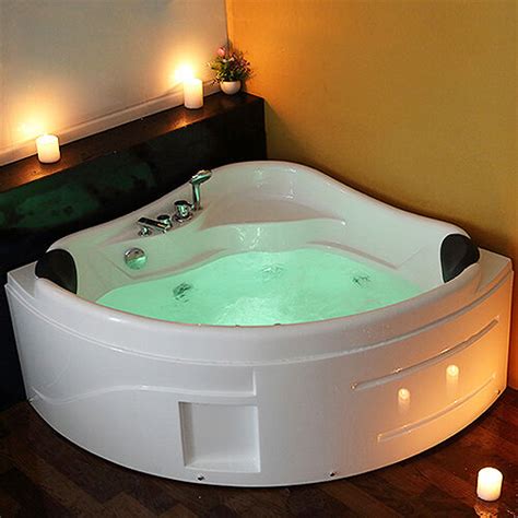 What components are commonly included with jacuzzi bathtubs? Whirlpool Bath Shower Spa Jacuzzis Massage Corner 2 person ...