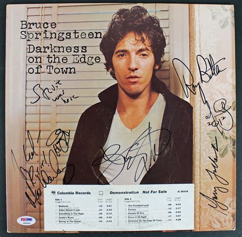 Bruce Springsteen And The E Street Band Signed Album Cover W Vinyl Psa