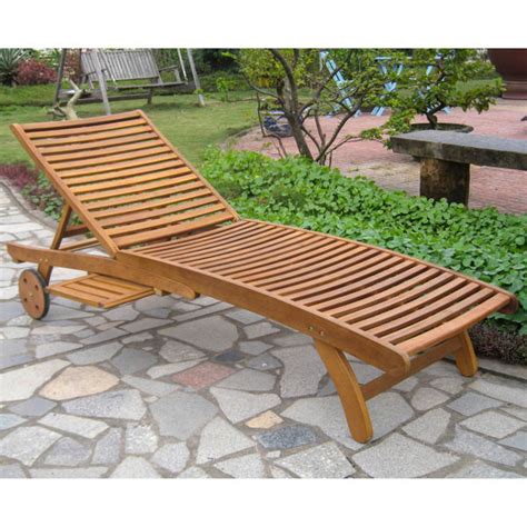 What better way to truly enjoy the sunny weather than with a modern outdoor chaise lounge? Patio Store. Acacia Chaise Lounge with Pull Out Tray ...