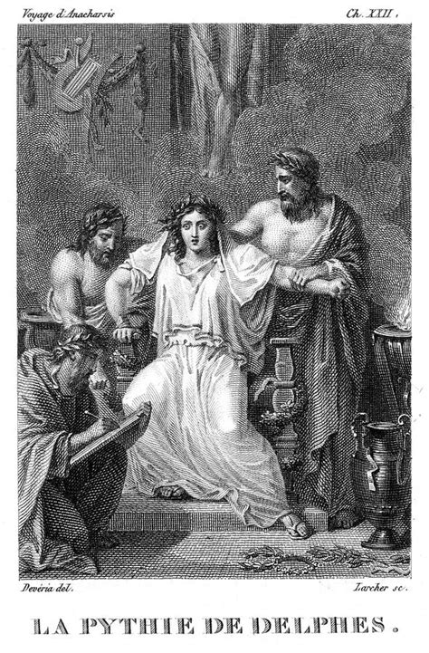 The Oracle Of Delphi In A Trance Drawing By Mary Evans Picture Library