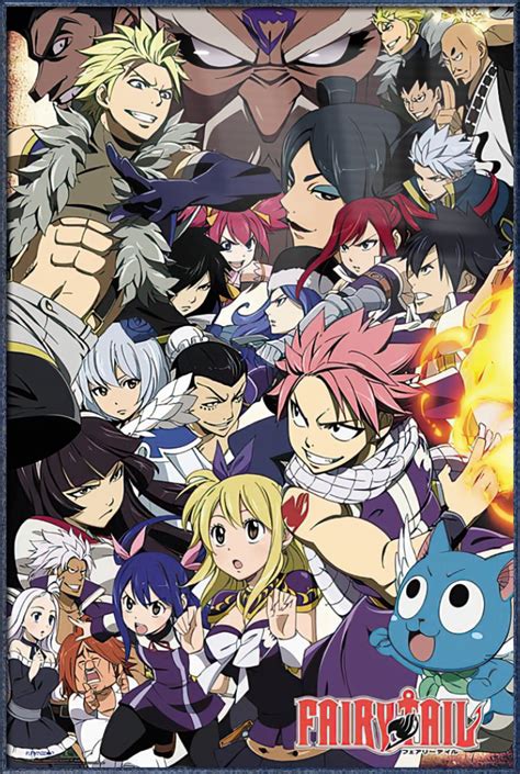 Fairy Tail Framed Anime Tv Show Poster Fairy Tail Vs Other Guilds