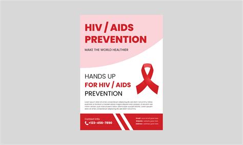 World Aids Day Or Hiv Virus Poster Or Flyer Design Template Hiv Or