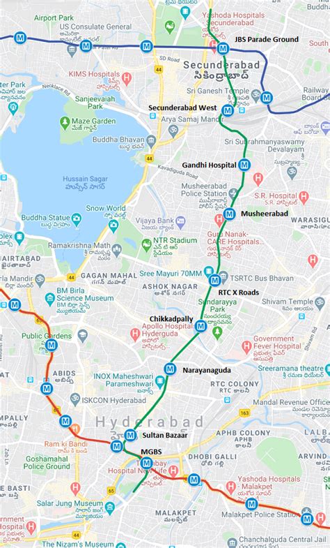 Hyderabad Metro Map Hyderabad Metro Rail TopicsIndia An Official