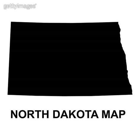 North Dakota Map Shape United States Of America Flat Concept Icon