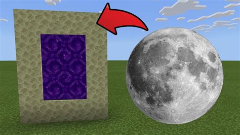 Mcpe How To Make A Portal To The Moon Dimension Youtube