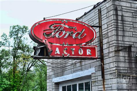 Vintage ford tractor sign by angelabrown23, via flickr | think i will paint this on my black canvas. Vintage Ford Tractor Sign Photograph by Paul Ward