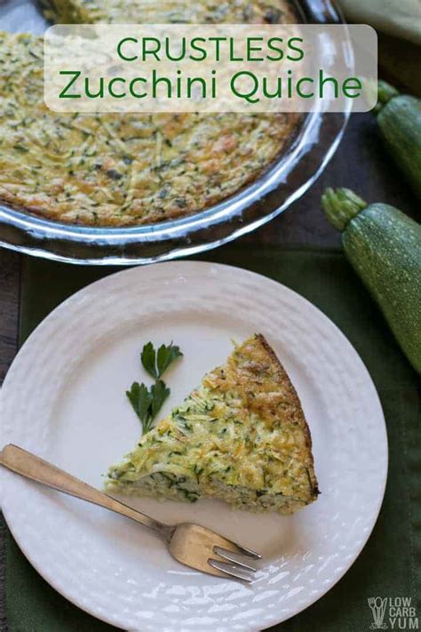 Easy Crustless Zucchini Quiche Recipe Healthy No Crust Pie Low Carb Yum