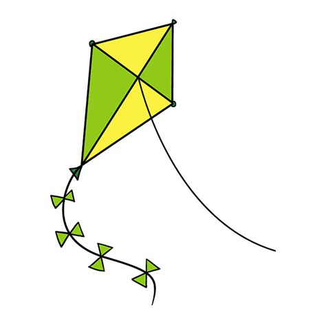 How To Draw A Kite Really Easy Drawing Tutorial