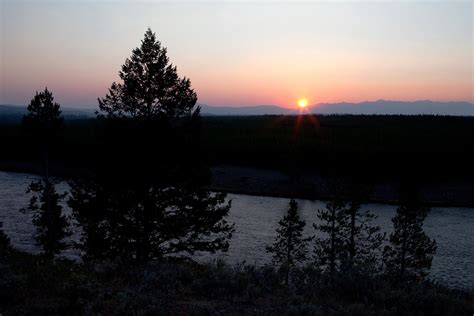 Sunset Madison River Yellowstone National Park Wyoming Flickr