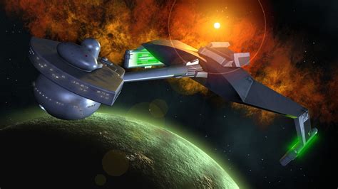 D Type Klingon Battle Cruiser Hd Wallpaper Background Image