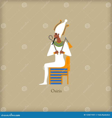 osiris god of underworld egyptian ancient culture symbol vector illustration cartoondealer