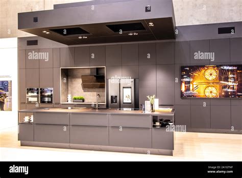 Berlin, Germany, Sep 2019 new Samsung Bespoke Home Appliances on