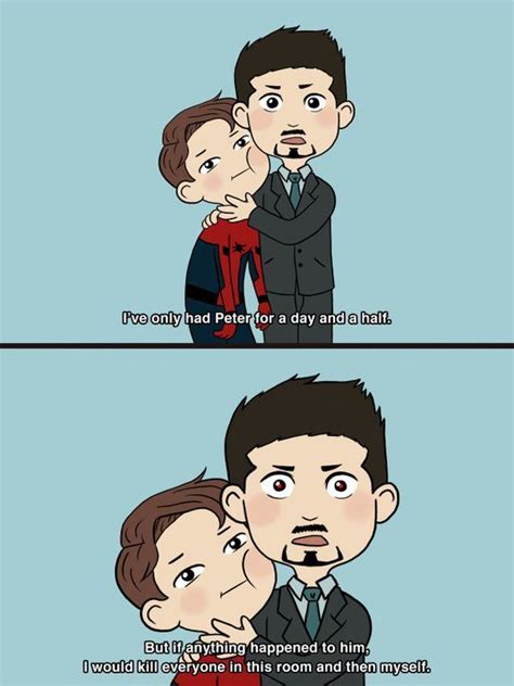 Irondad And Spiderson ~and Stuff~ Huh Cool Marvel Superheroes Iron Dad Funny Marvel Memes