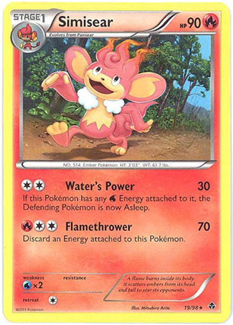 Players gather the best pokémon cards online. Pokemon Card - Emerging Powers 19/98 - SIMISEAR (rare ...
