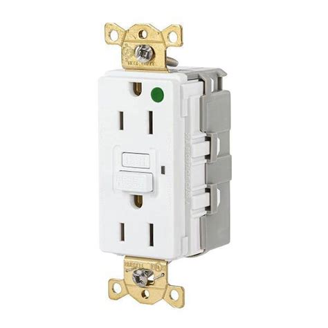 Hubbell Wiring Devices 15amp 125v Snapconnect Gfci Receptacle White