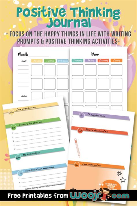 Positive Thinking Journal Prompts For Kids Woo Jr Kids Activities