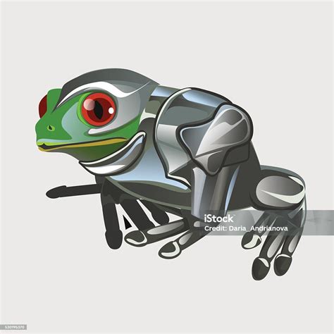 Frog Warrior In Armor Cartoon Animal Series Stock Illustration