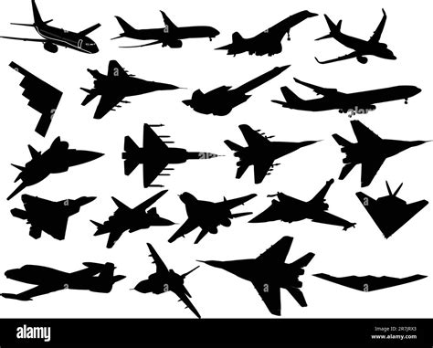 Airplane Collection Vector Stock Vector Image And Art Alamy