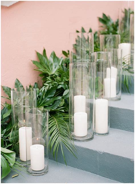 Pillar Candles Lining The Ceremony Site At Don Cesar Wedding With Fh