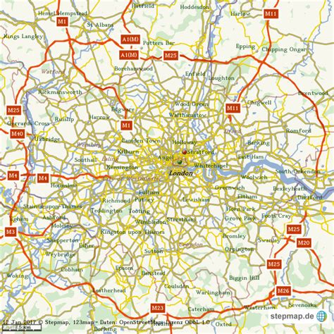 Stepmap London Landkarte Für Welt