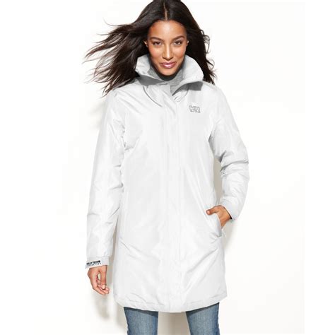 Lyst Helly Hansen Long Aden Hooded Raincoat In White
