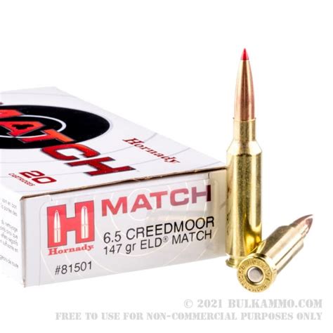 81501 Hornady 65 Creedmoor 147gr Eld Match Ammunition