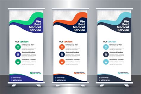 Free Medical Roll Up Banner Design For Hospital And Health Care 2639580