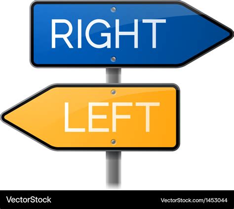 Right Or Left Sign Choice Royalty Free Vector Image