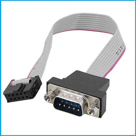 Db9 Rs232 To 10 Pin Ribbon Cable Connector Adapter In Connectors From