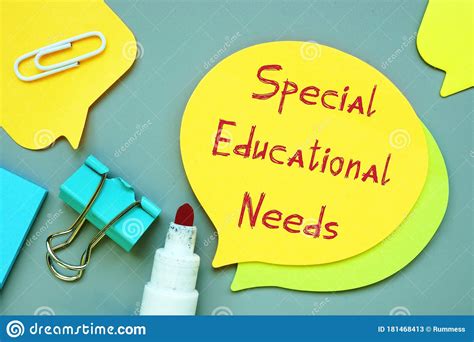 Business Concept About Special Educational Needs With Sign On The Piece