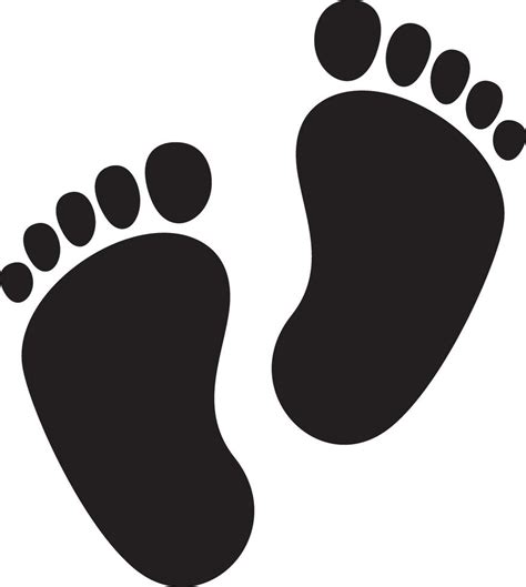 Baby Footprint Silhouettes 2258846 Vector Art At Vecteezy