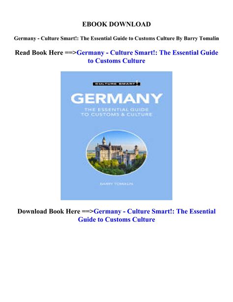 download book germany culture smart the essential guide to customs culture barry tomalin