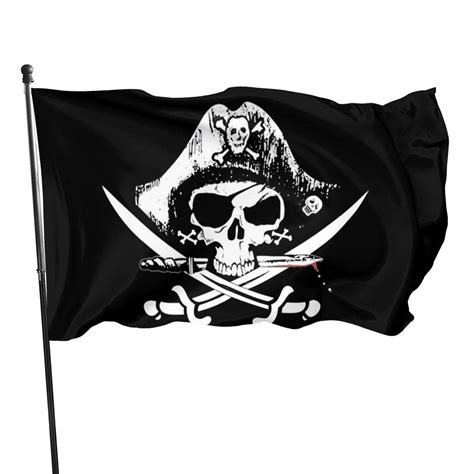 Pirate Jolly Roger Skulls Bones Skeleton Flag Double Sided And Double