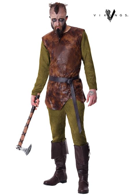 vikings ragnar lothbrok costume for men adult vikings costume x small brown clothing shoes