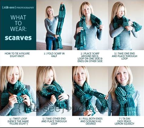 How To Do A Figure Eight Tie With Your Scarf Ways To Wear A Scarf